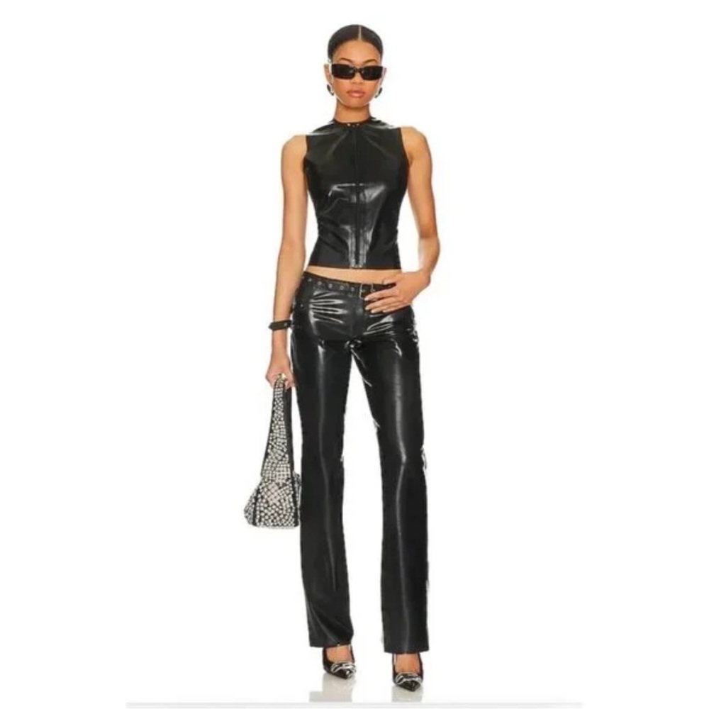 Miaou Toni Leather Latex Cargo Pants